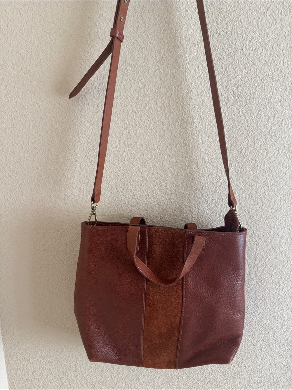 Frye Chestnut Brown Leather Convertible Tote